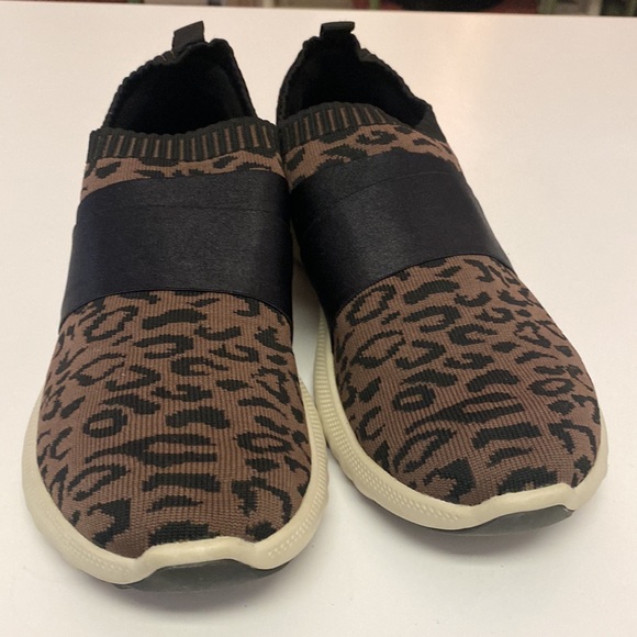 AETREX size 10 41 black brown animal slip-on sock sneaker elastic worn 1-3 times - Picture 7 of 8